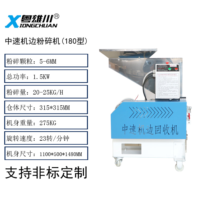 1.5KW中速机边粉碎机(180型)塑料粉碎机